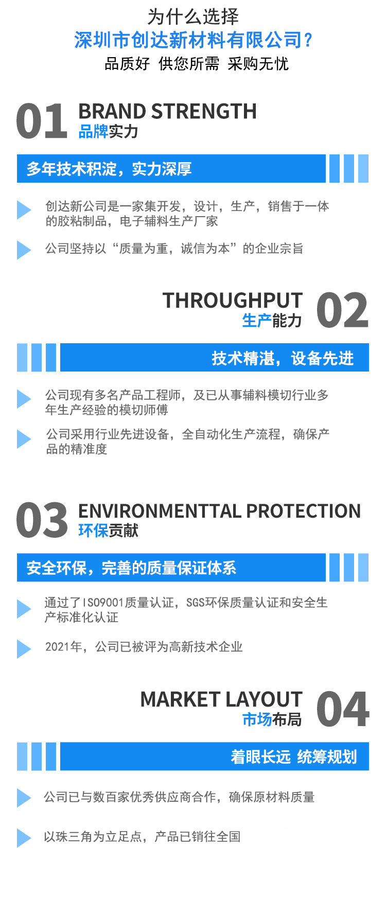 深圳辅料工厂，模切加工厂，创达新材料